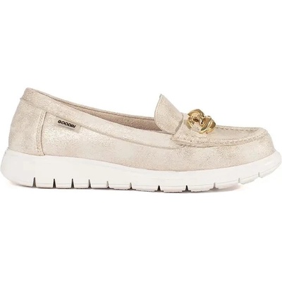 Goodin Výborné zlaté dámské mokasíny bez podpatku