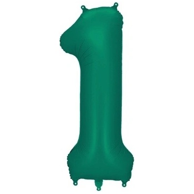 Party Deco Foliová číslice Saténová tmavě zelená, Bottle Green 1 86 cm