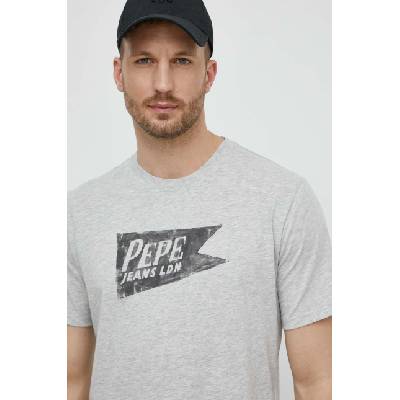 Pepe Jeans Памучна тениска Pepe Jeans SINGLE CARDIFF в зелено с принт PM509210 PM582573 (PM509401)