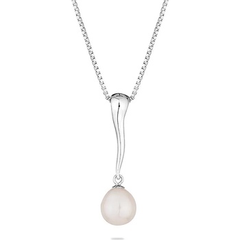 Image 1 of Swan Сребърно колие със сладководна бяла перла IP0524W Swan