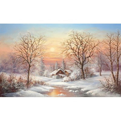 Obraz krajiny - POHODOVÁ ZIMA 1 deska 80x50