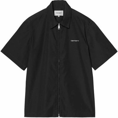 Carhartt WIP Postal Zip košile krátký rukáv černá