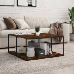 vidaXL Стенни рафтове 4 бр опушен дъб 80x40x1, 5 см инженерно дърво (838273)