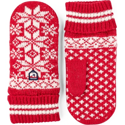 Hestra Детски ръкавици Hestra Kid's Nordic Junior Mitt Gloves - Red / Offwhite - размер 5 (EU) (202-4999-0513)