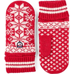 Hestra Детски ръкавици Hestra Kid's Nordic Junior Mitt Gloves - Red / Offwhite - размер 5 (EU) (202-4999-0513)