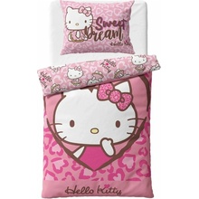 Carbotex bavlna obliečky Hello Kitty motív Sweet Dream 100% bavlna 70x90 140x200