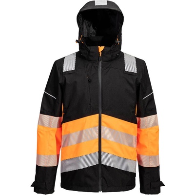 Portwest hi-vis pw3 class 1 extreme pw368 / Светлоотразително водоустойчиво яке - hv оранжево/черно s (pw368obrs)