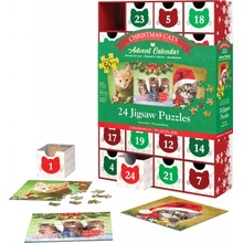 EUROGRAPHICS Puzzle Adventný kalendár Vianočné mačky 24x50 dielikov
