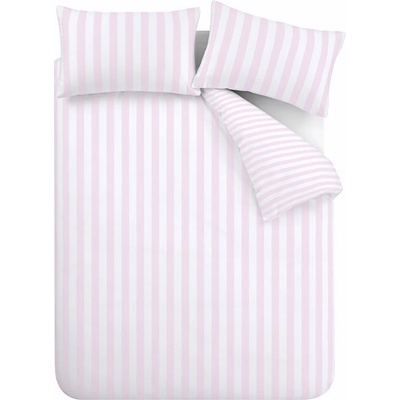 Sassy B Бяло-розово двойно спално бельо 200x200 cm Stripe Tease - Sassy B (BD/55502/R/DQS/WHP)