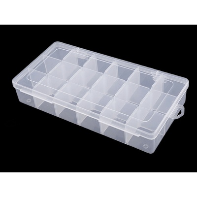 Plastový box / zásobník 12,5x23x4 cm transparent 1 ks