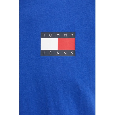 Tommy Jeans Памучна тениска Tommy Jeans в синьо с принт DM0DM20740 (DM0DM20740)