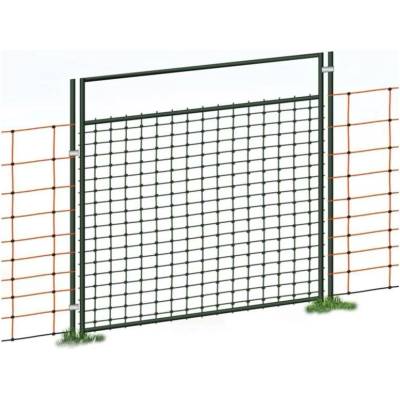 VNT electronics s.r.o. Vchodová branka k elektrické ohradníkové síti, výška 105 cm, šířka 86 cm, dvojitý hrot