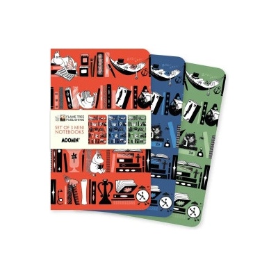 Flame Tree Publishing Moomin Bookshelves Set of 3 Mini Notebooks | FLAME TREE