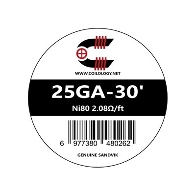 Coilology SANDVIK Ni80 25GA-30' 2.08/ft