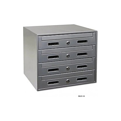 Poštová schránka RICHTER BK02-4 (STRIEBORNÁ), Oceľ strieborná, Richter strieborný