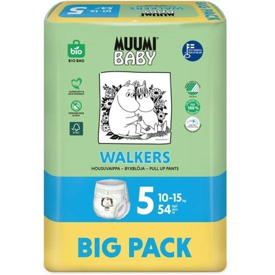 Muumi Baby Пелени гащички еднократни 5 Maxi+ 10-15kg 54бр Baby Muumi