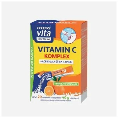 Maxi Vita Vitamin C komplex acerola šípek a zinek 5 x 20 sáčků