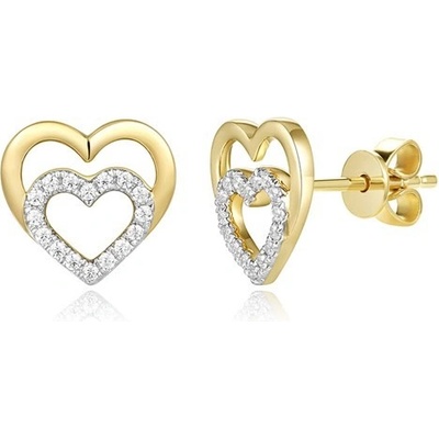 Aurino zlaté náušnice se zirkony E27098QCZZ4Y-1