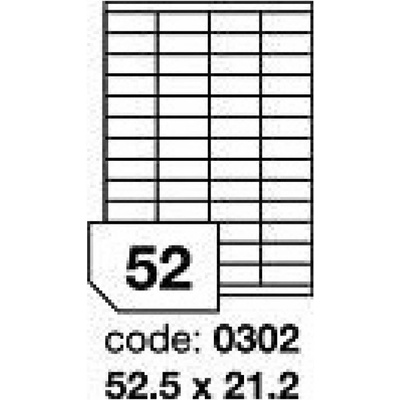Rayfilm R0100.0302A samolepící 52,5x21,2mm bílé 100 listů