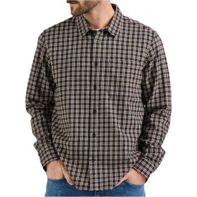 DEDICATED Мъжка риза с копчета DEDICATED Shirt Rute Flannel Check Shirt - Black - размер XL (033-2794-0115)