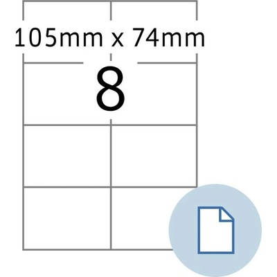 Print etikety na A4 105 x 74 mm - 100 archů – Hledejceny.cz