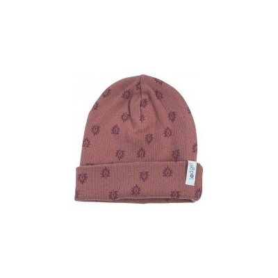 Lodger Beanie Print Rib Rosewood