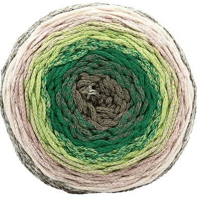 Chainy Cotton Cake ReTwisst 04 variace zelené, béžová, smetanová