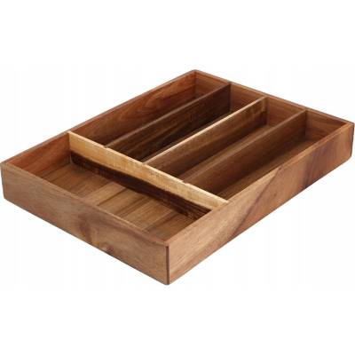 Excellent VLOŽKA DO ZÁSUVKY NA PRÍBORY LUNU HNEDÁ AKÁCIOVÉ DREVO 35x26 CM