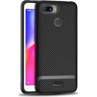 Pouzdro Ipaky s texturou karbonovéch vláken Xiaomi Redmi 6 - černé