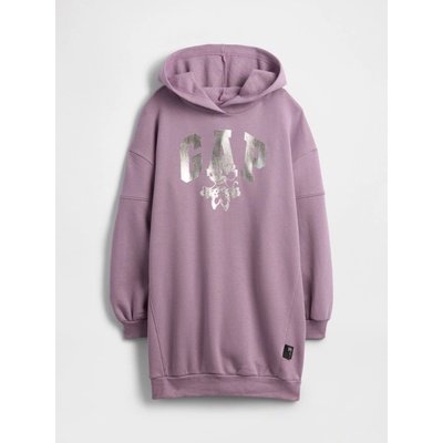Detské mikinové šaty Gap & Disney fialová