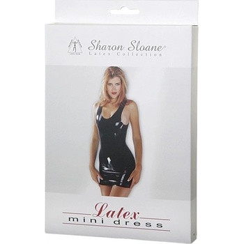 Sharon Sloane Latex Mini Dress - Latexové mini šaty Černé