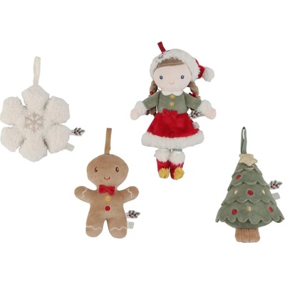 Little Dutch Коледен подаръчен комплект Little Dutch - Rosa, 4 броя меки играчки (LD4876)