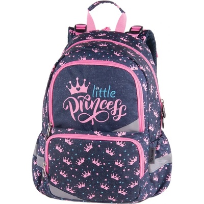 PULSE Ученическа раница Pulse Anatomic Jeans Princess, розова