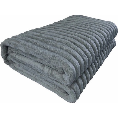 4sleep Mikroplyšová deka Viola šedá – Zboží Mobilmania