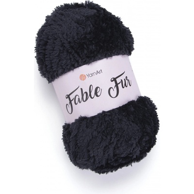 YarnArt Fable Fur 988 - černá