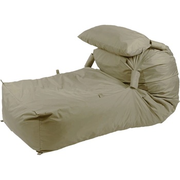 Pufrelax Пуф легло и декоративна възглавница Yoga XL, мемори микс, водоустойчив, Бежов