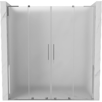 Mexen Velar L Duo плъзгащи се душ врати 180 см, матирано, хром - 871-180-003-32-01 (871-180-003-32-01)