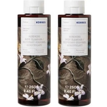 KORRES Промо Душ гел с кремообразна пяна. Жасмин 1+1 , Korres Jasmine Renewing Body Cleanser 2x250ml