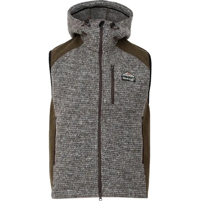 Black hill outdoor Pánska merino vesta VEPOR khaki/hnedá
