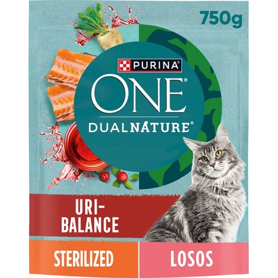 Purina ONE DualNature Sterilized Brusinka s lososem 0,75 kg
