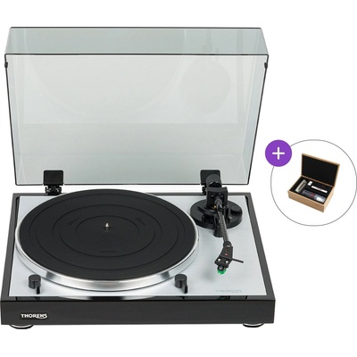 THORENS TD 402 DD Black Gloss Cleaning SET Black Hi-Fi Turntable (THO-TD402BK-SET)