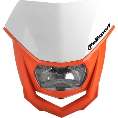 Maska se světlem POLISPORT HALO Bílá/oranžová