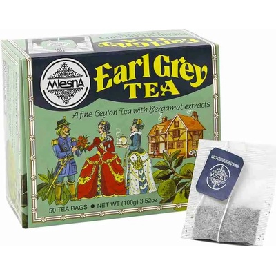 Mlesna Earl Grey zelený čaj s bergamotovým extraktom porciovaný 50 ks