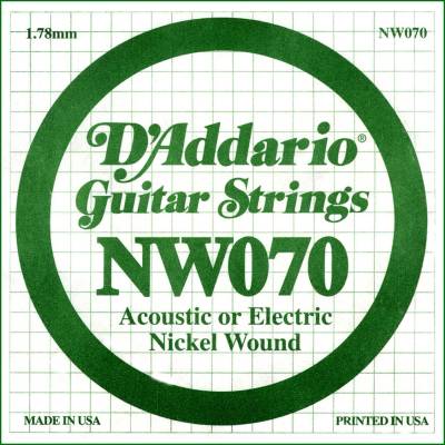 D'Addario NW 070 Единична струна за китара (NW070)