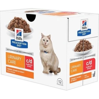 Hill's Hill s Prescription Diet Feline c/d Urinary Multicare Stress Chicken 12 x 85 г