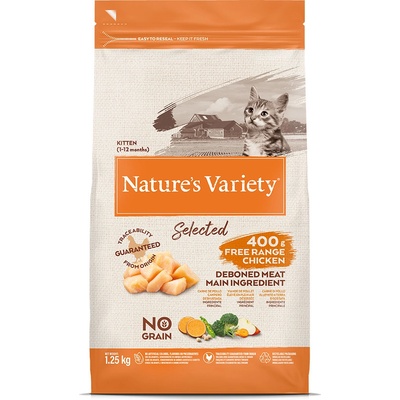 Nature’s Variety Selected kitten s kuřecím bez obilovin 1,25 kg