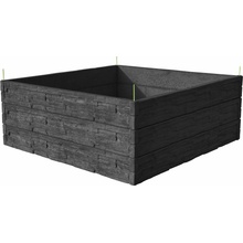 Barigadi Vyvýšený záhon betónový 200 x 200 cm výška 75 cm vzor štiepaný kameň antracit