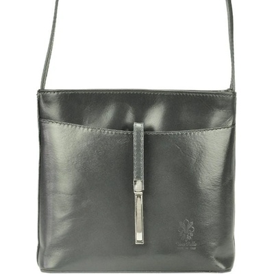 Malá kožená crossbody kabelka no. 44 šedá