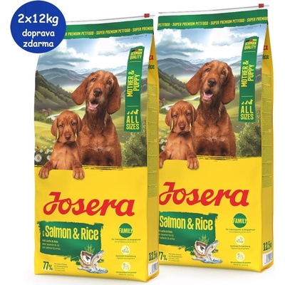 Josera Mother & Puppy losos s ryžou 2 x 12,5 kg