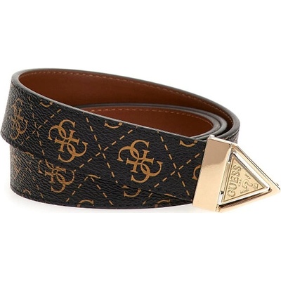 Guess Eco Erica Adjustable & Reversible Belt Brown Logo dámský oboustranný pásek